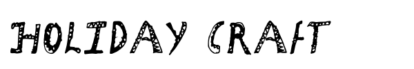 Holiday Craft font preview